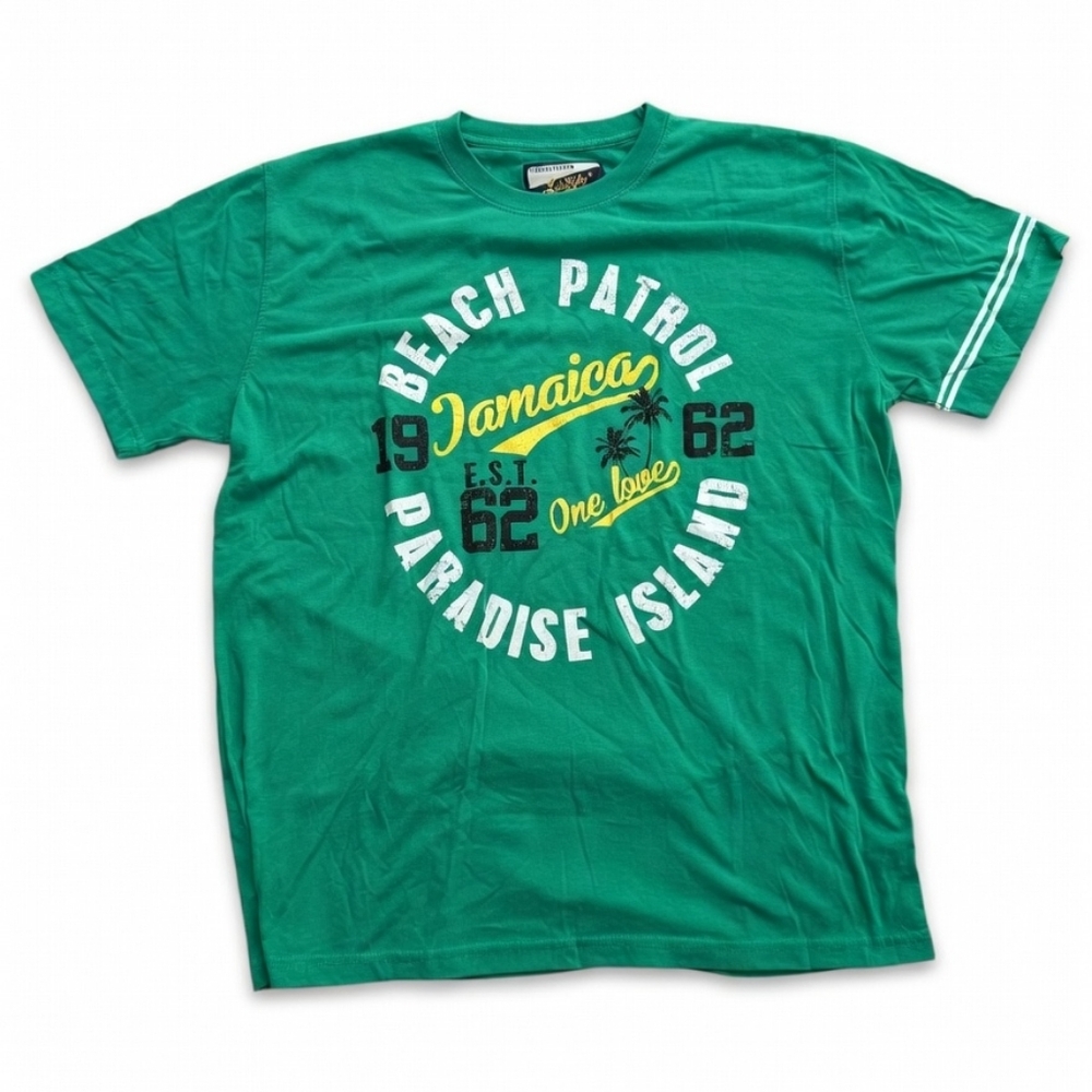 Vintage Style Jamaica Beach Patrol Green T-Shirt 2XL Limited Edition